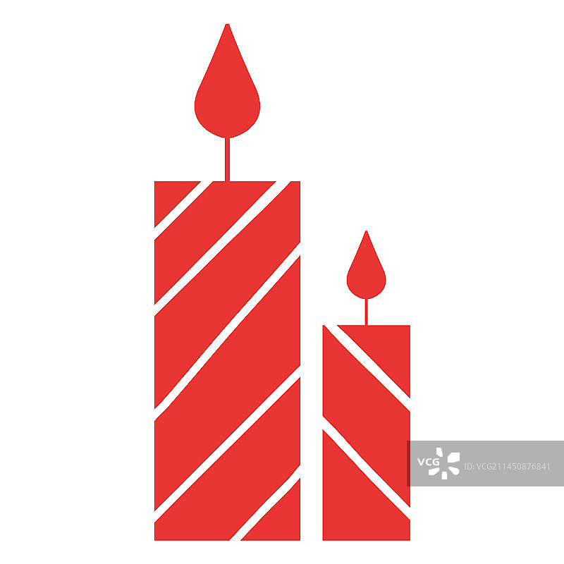 红色蜡烛扁平图标13图片素材