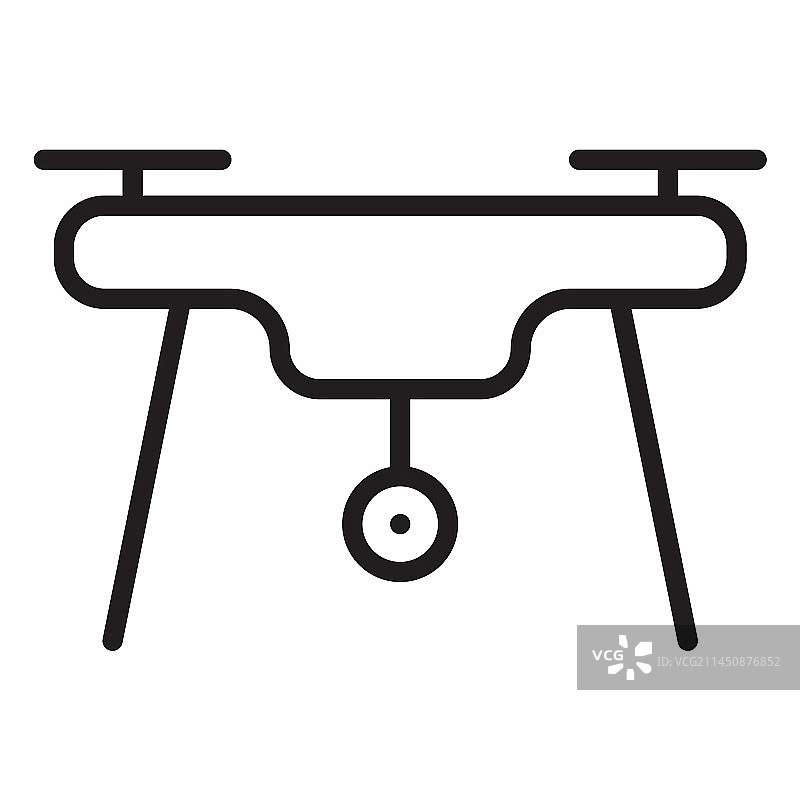 相机无人机笔画图标图片素材