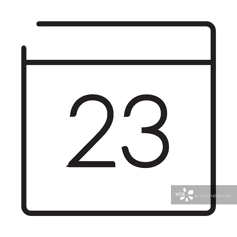 日历日期描边图标图片素材