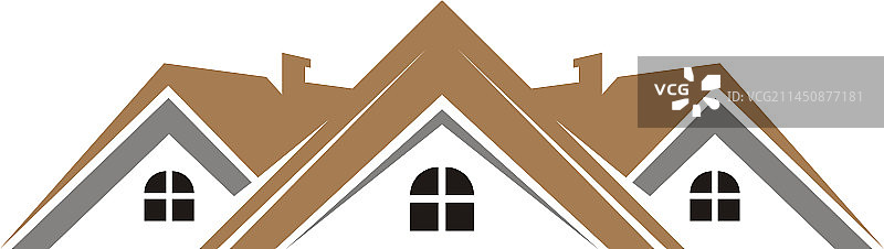 住宅屋顶设计图标Logo图片素材