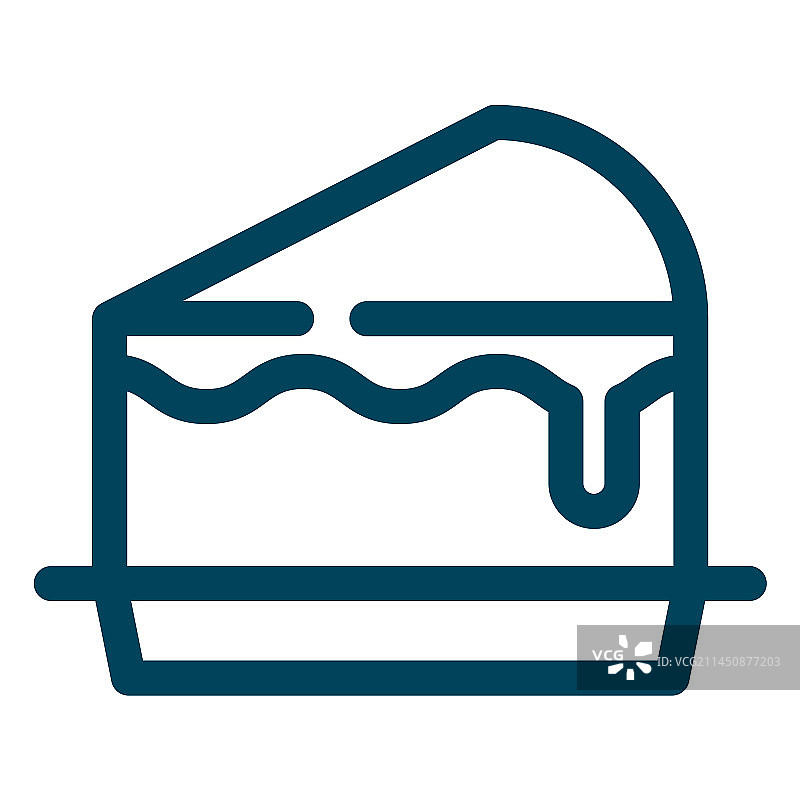 蛋糕切片描边图标图片素材