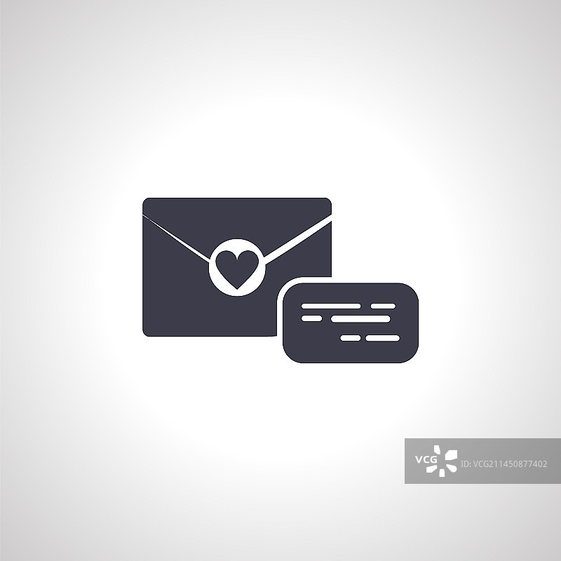爱心信封图标爱情信息图片素材