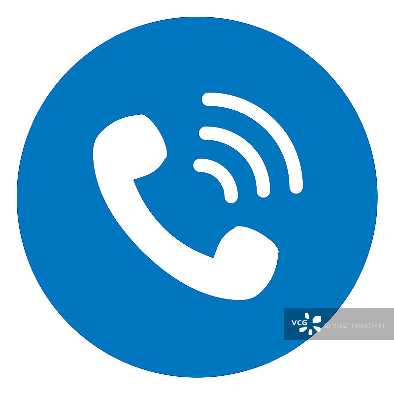 蓝色呼叫图标图片素材