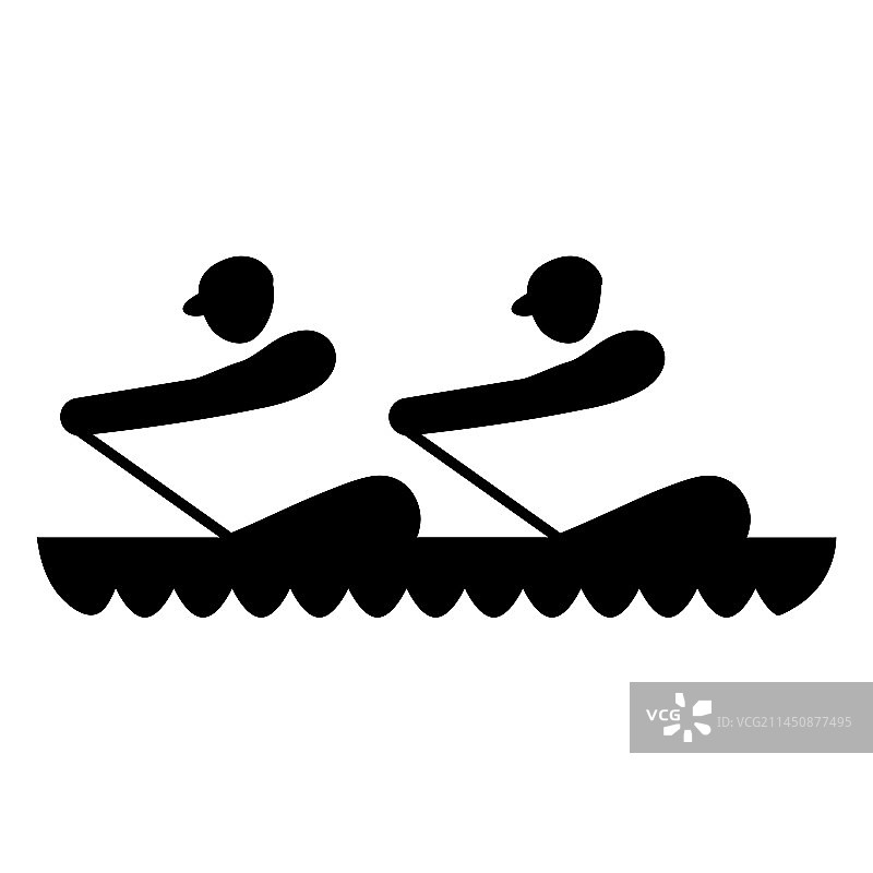 残奥会皮划艇剪影图片素材