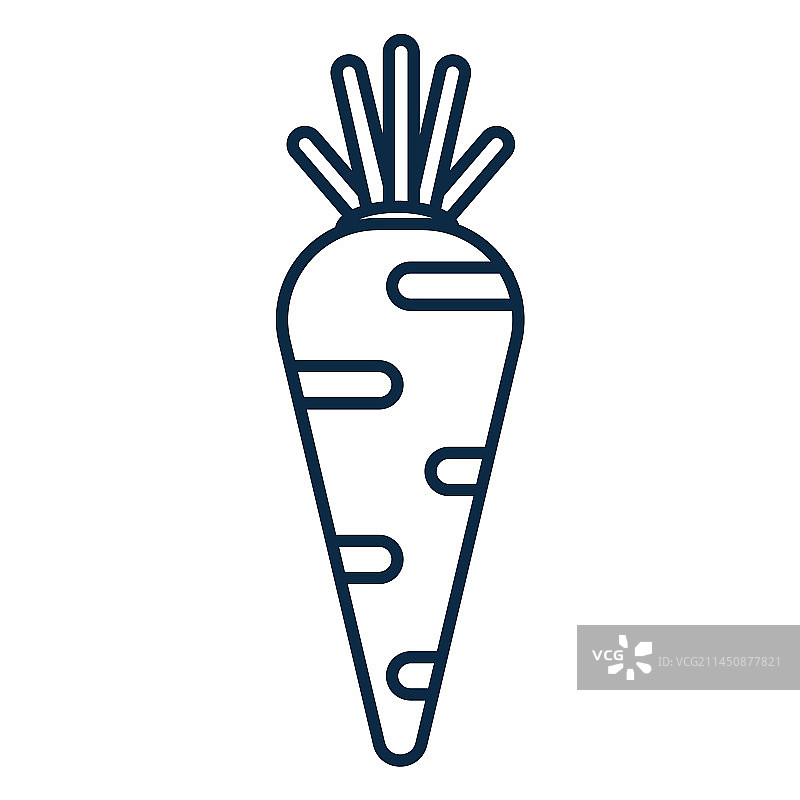 胡萝卜蔬菜图标笔触图片素材