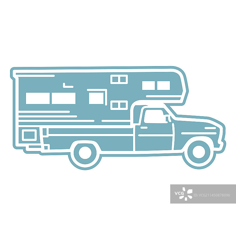 露营车剪影图片素材