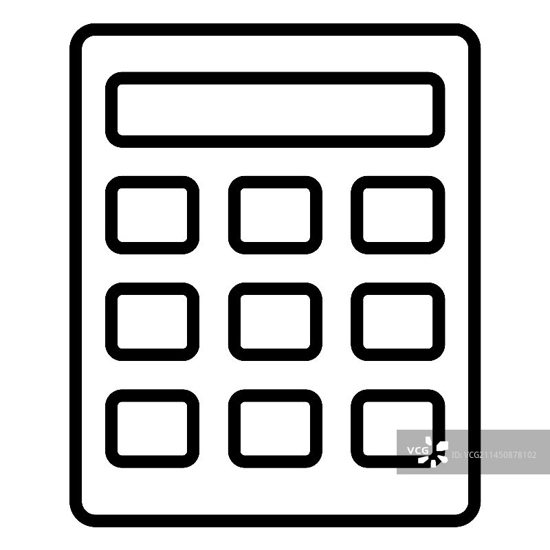 学校图标计算器笔画图片素材