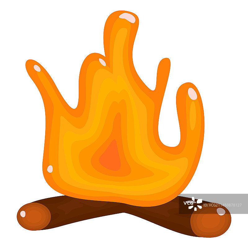 光滑扁平的篝火图片素材