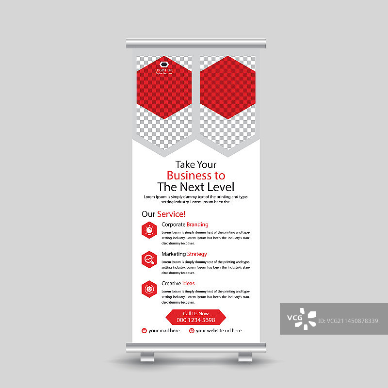 创意现代营销易拉宝banner设计图片素材