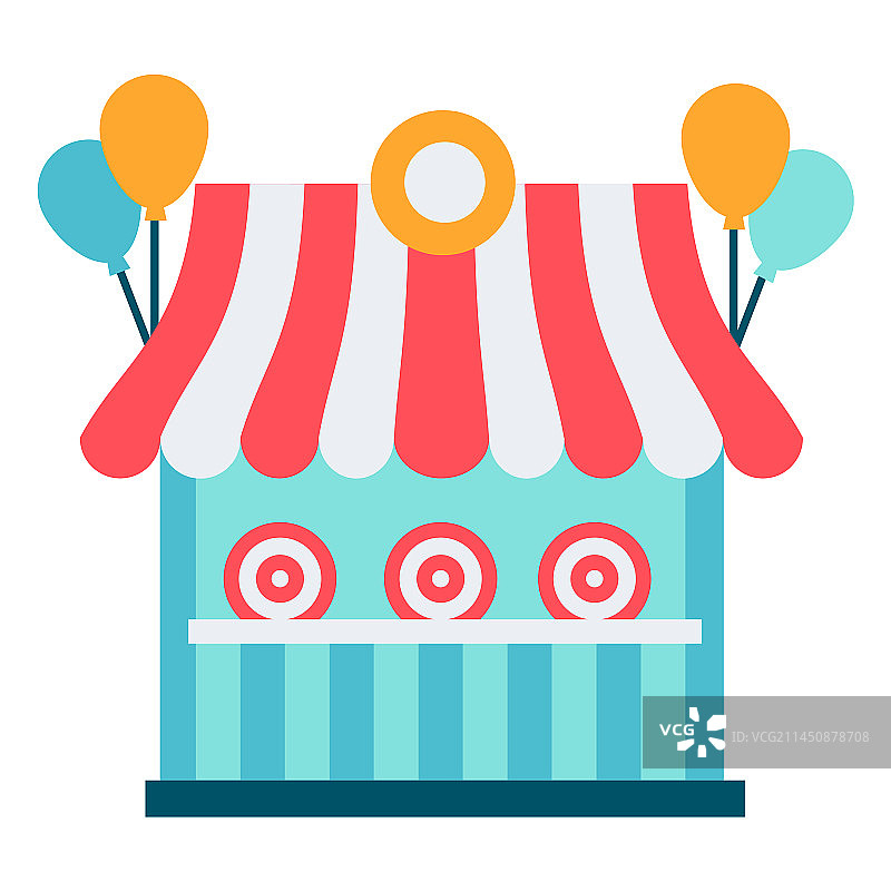 狂欢节射击游戏摊位彩色嘉年华图片素材