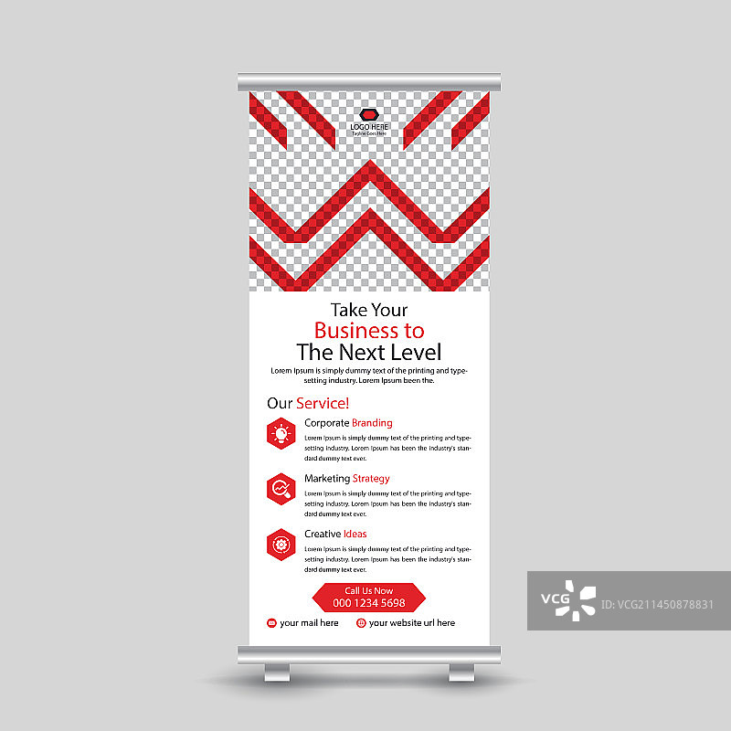 现代企业商务易拉宝设计图片素材