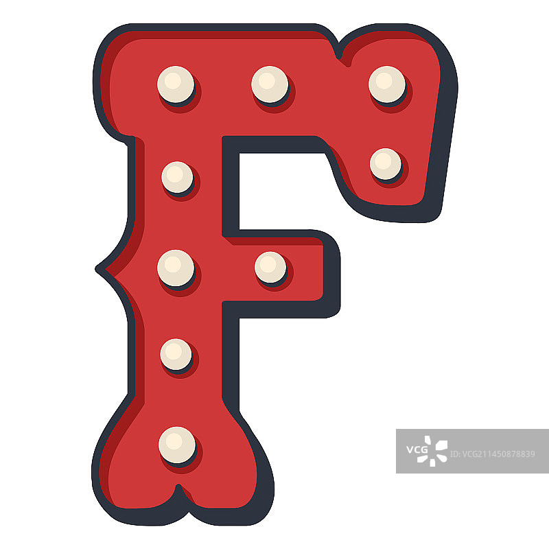 狂欢节字母F彩色设计图片素材