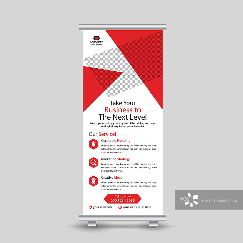 现代企业商务易拉宝设计图片素材