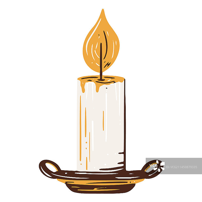 手绘蜡烛元素图片素材
