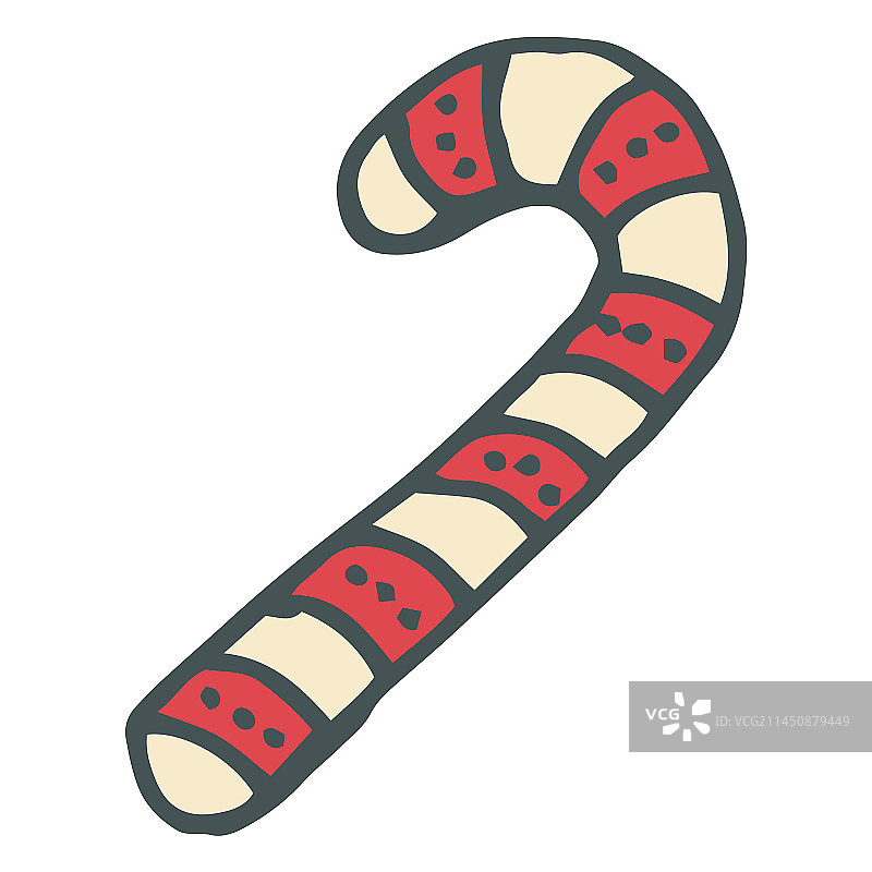 手绘卡通糖果手杖图标13图片素材