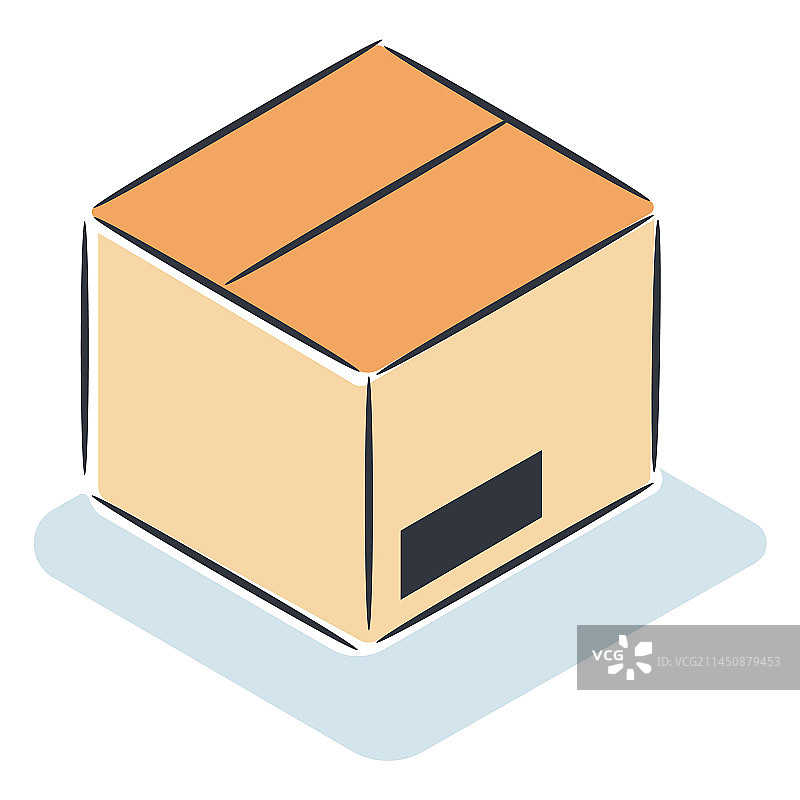 2.5D纸板箱图片素材