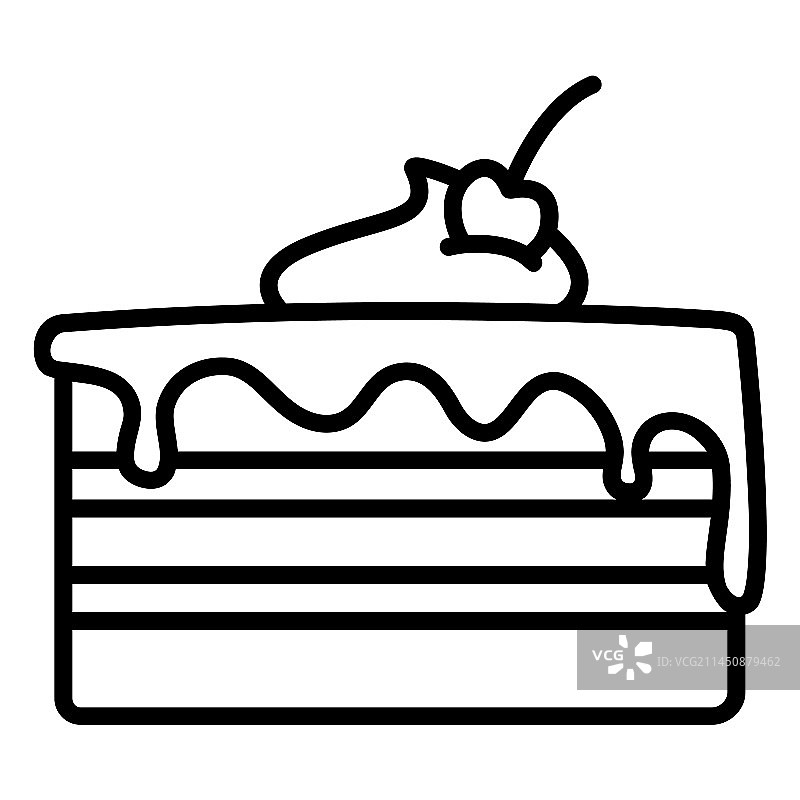 带樱桃的蛋糕笔触图片素材