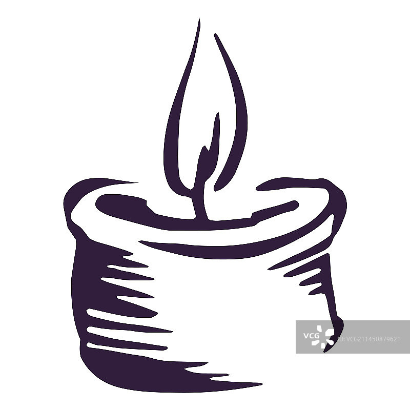蜡烛光描边设计图片素材