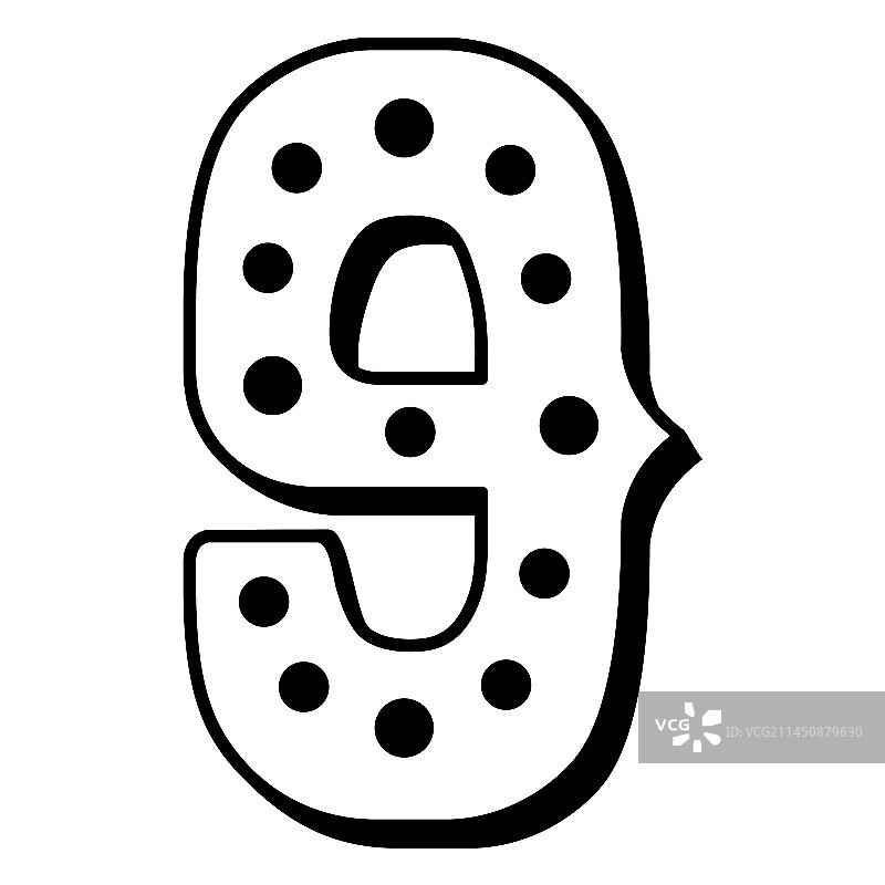 单色嘉年华数字9图片素材