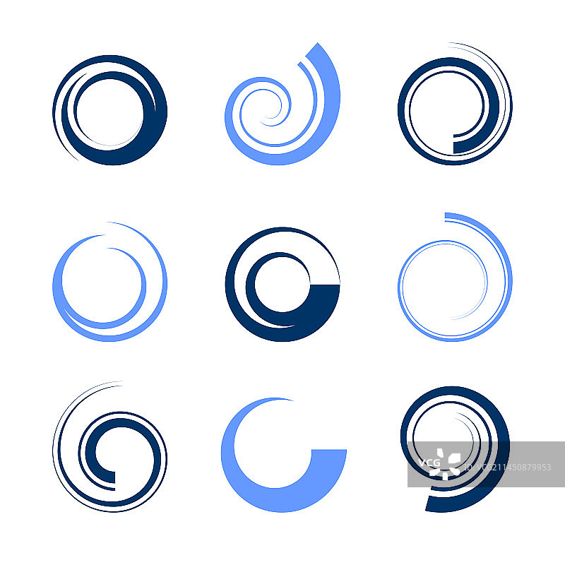 圆形螺旋设计元素图片素材