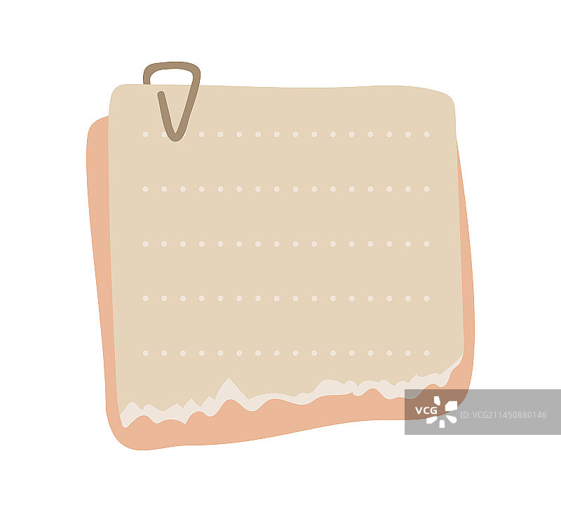 带夹子的纸屑，撕裂的页面图片素材