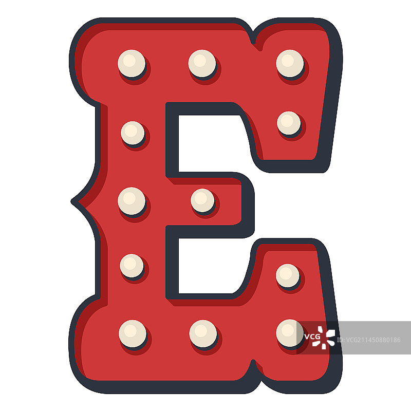 嘉年华字母E颜色图片素材