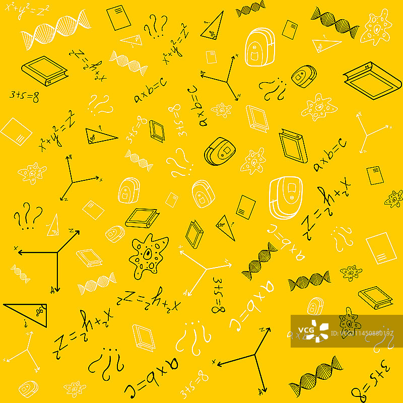 返校季无缝背景图案图片素材