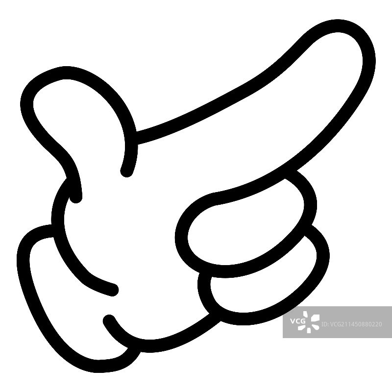 卡通手指指向右侧图片素材