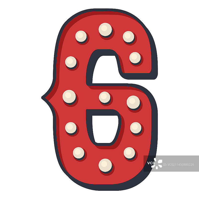 彩色数字6狂欢节图片素材