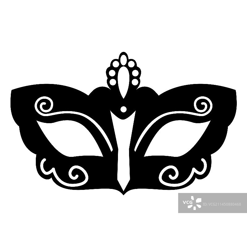 狂欢节面具珠宝剪影图片素材