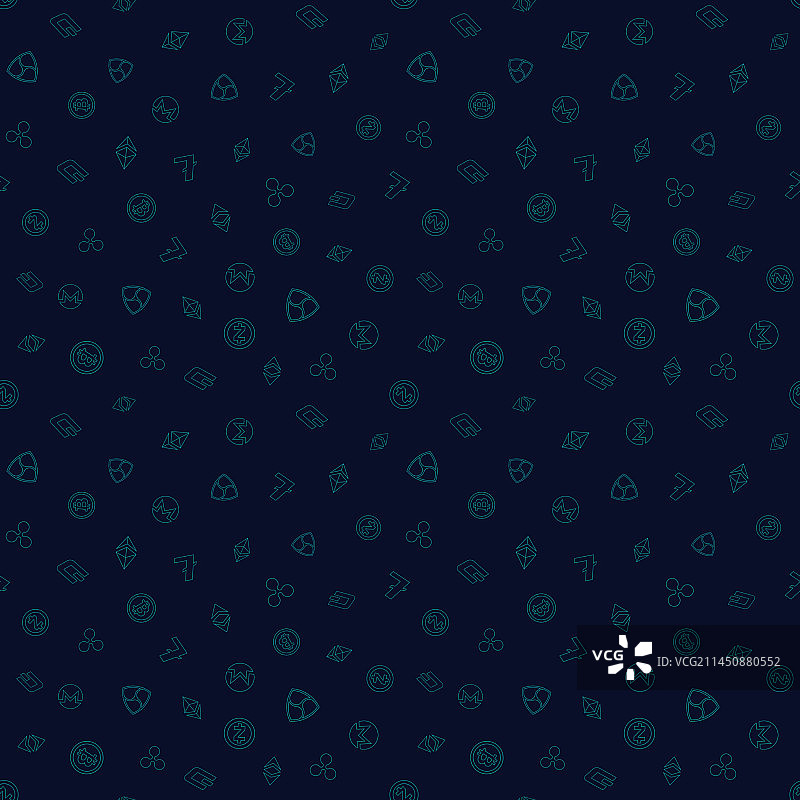 加密货币金融元素无缝图案图片素材