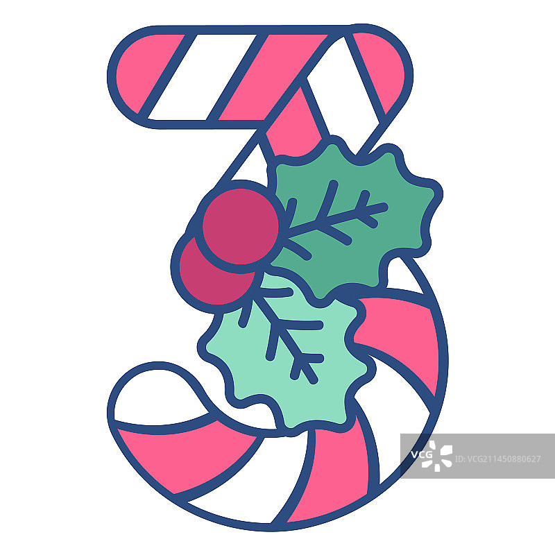 圣诞节糖果手杖三件图片素材