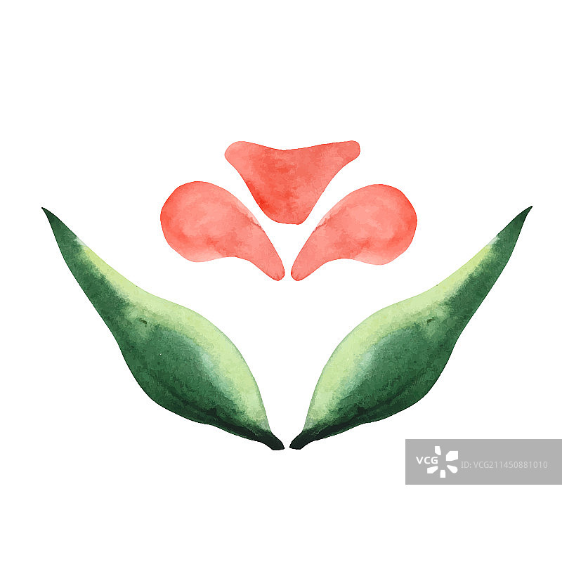 白色背景上的抽象神话花朵图片素材