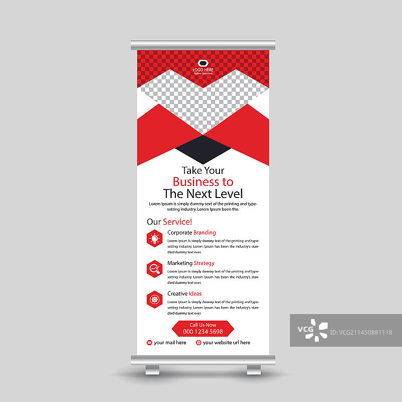 创意企业易拉宝设计图片素材