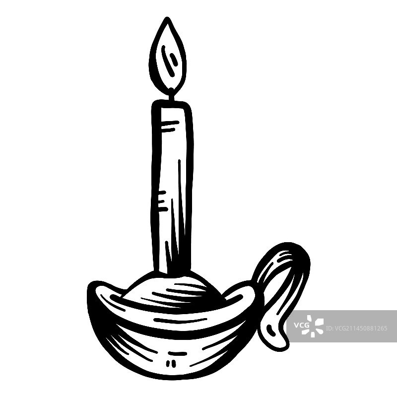 蜡烛笔触图片素材