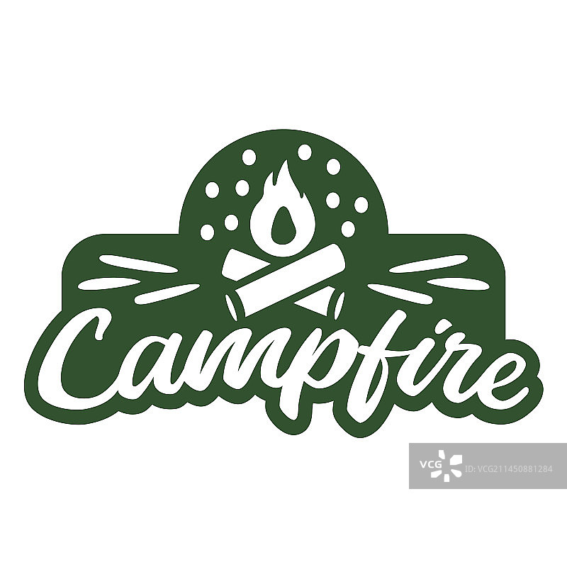 篝火木柴标志图片素材