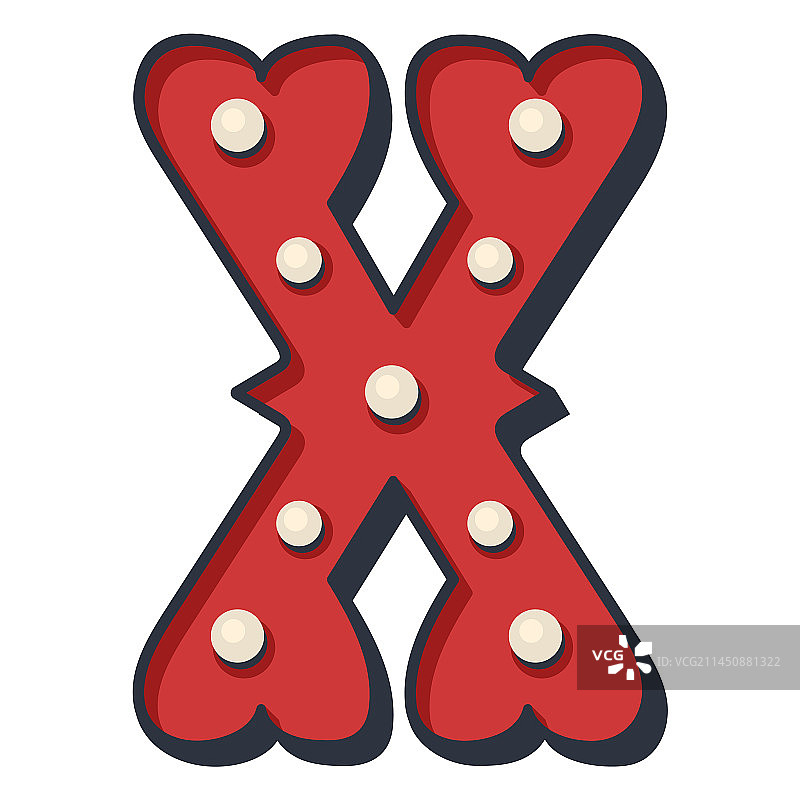 彩色嘉年华字母X图片素材