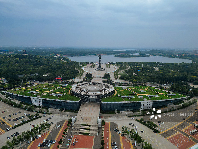 唐山 世园广场 新体育中心 会展中心 爱琴海购物公园 航拍图片素材