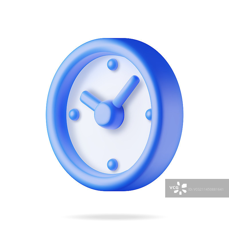 3D简约圆形挂钟模型图片素材