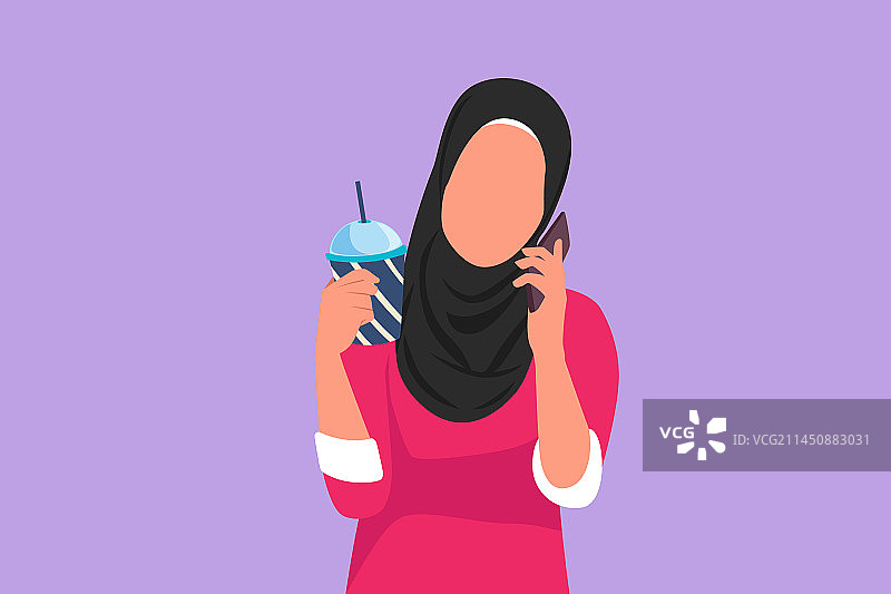 扁平风美女阿拉伯女人设计图片素材
