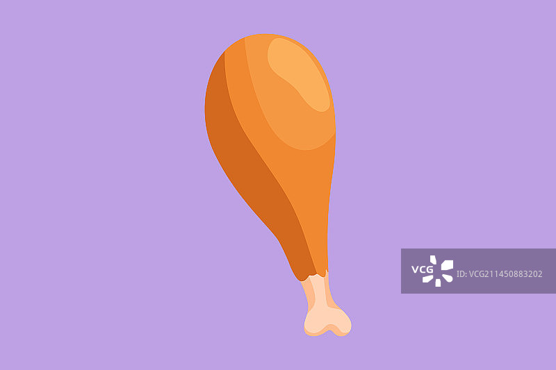 卡通扁平风格香辣脆皮美食图片素材