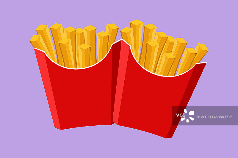 卡通扁平风格的新鲜美味图片素材