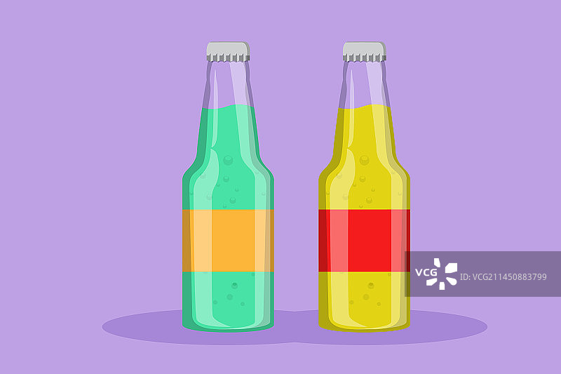 扁平风格时尚饮品设计图片素材