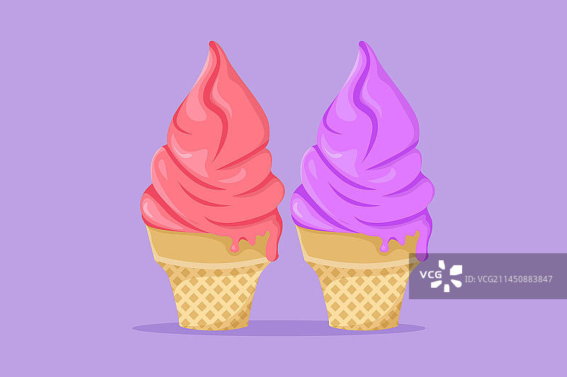 卡通扁平风新鲜美食图片素材