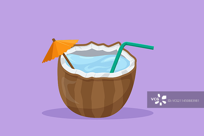 扁平风格绿色椰子设计图片素材