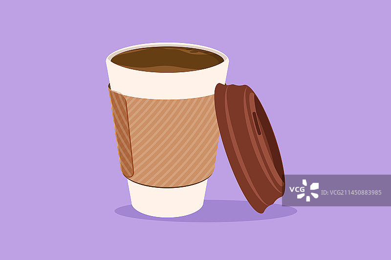 扁平风咖啡纸杯设计图片素材