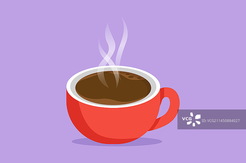 卡通扁平风咖啡饮品图片素材
