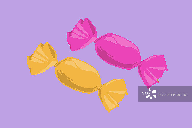 卡通扁平风格甜点插画图片素材