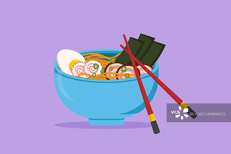 卡通扁平风格日式图案图片素材