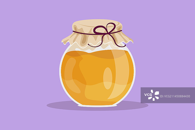 程式化甜蜂蜜的扁平风格图形设计图片素材